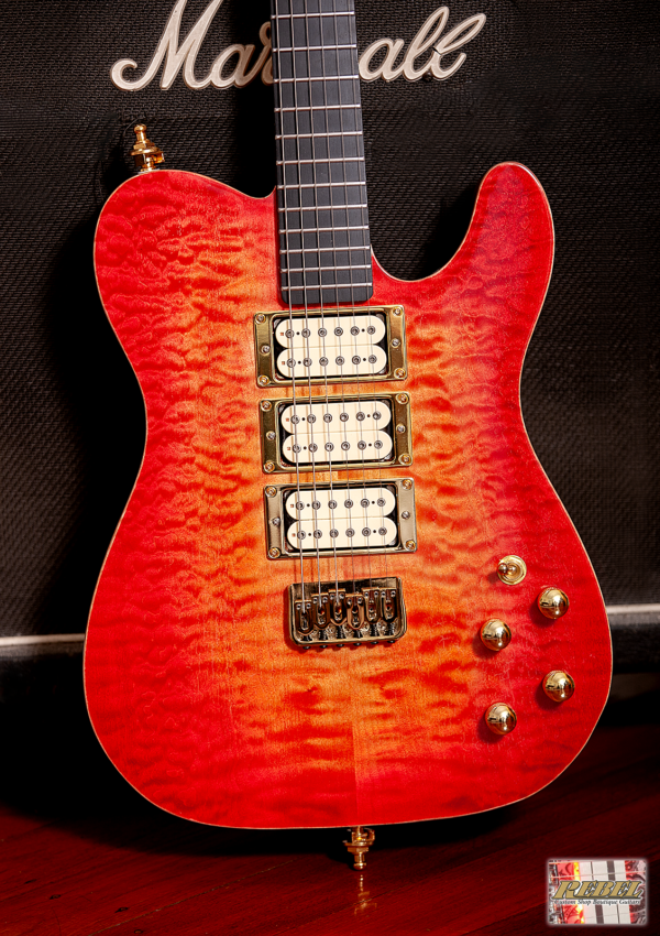 FLAMBE '59 - Tele Style Style with 5A Maple Top and Custom Switching! - Image 3