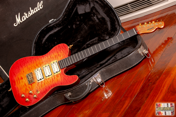 FLAMBE '59 - Tele Style Style with 5A Maple Top and Custom Switching!