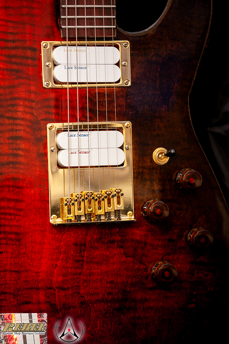 Rebel Custom Guitars Proxima 2023 - Nebula Finish under CA Clear Coat - Image 10