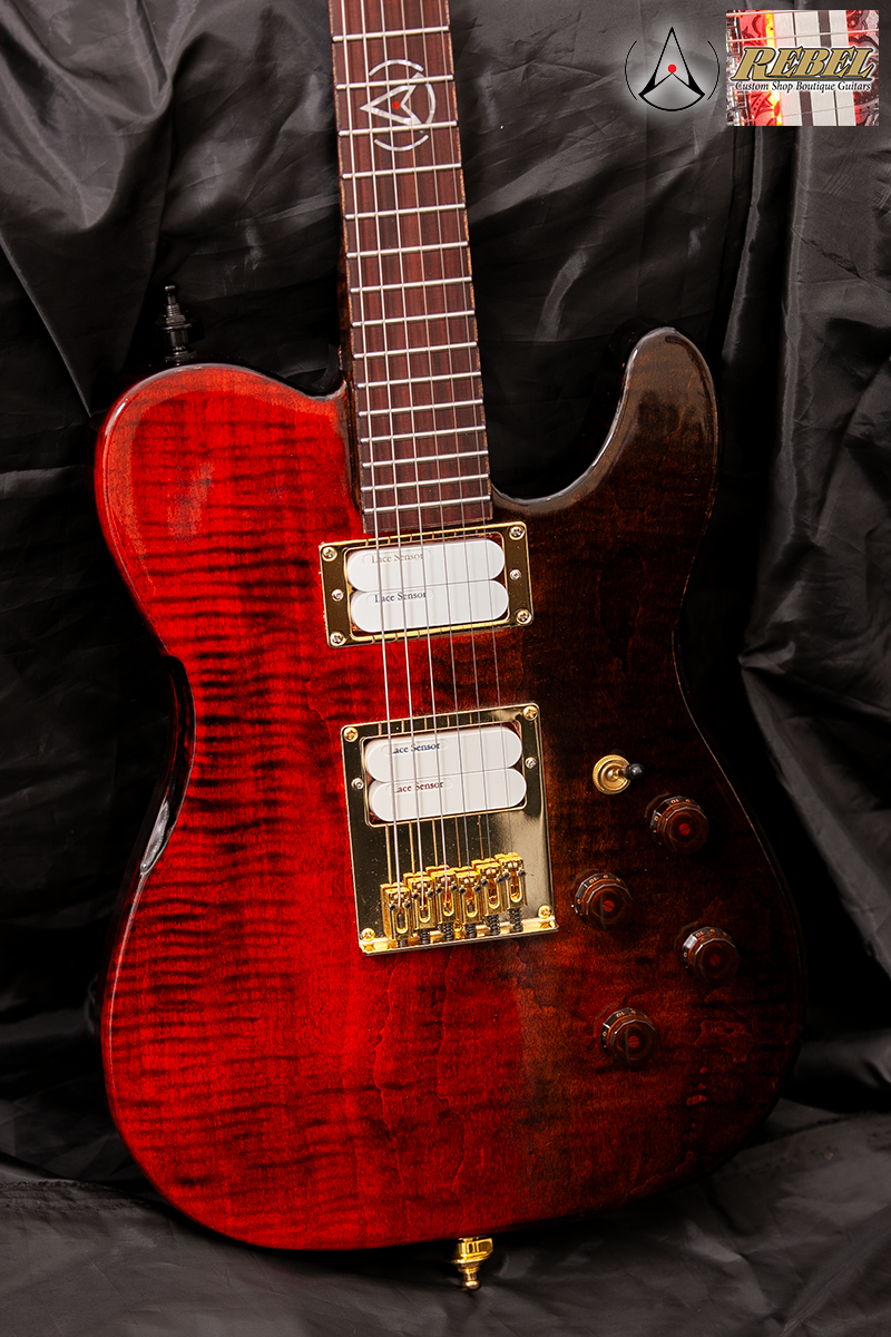 Rebel Custom Guitars Proxima 2023 - Nebula Finish under CA Clear Coat - Image 9