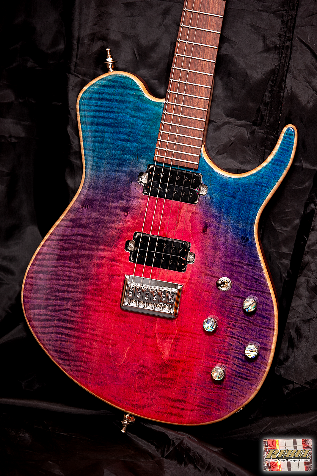 Prometheus Single Cut Away with Exquisite Maple Top and Custom Switching! - Image 3