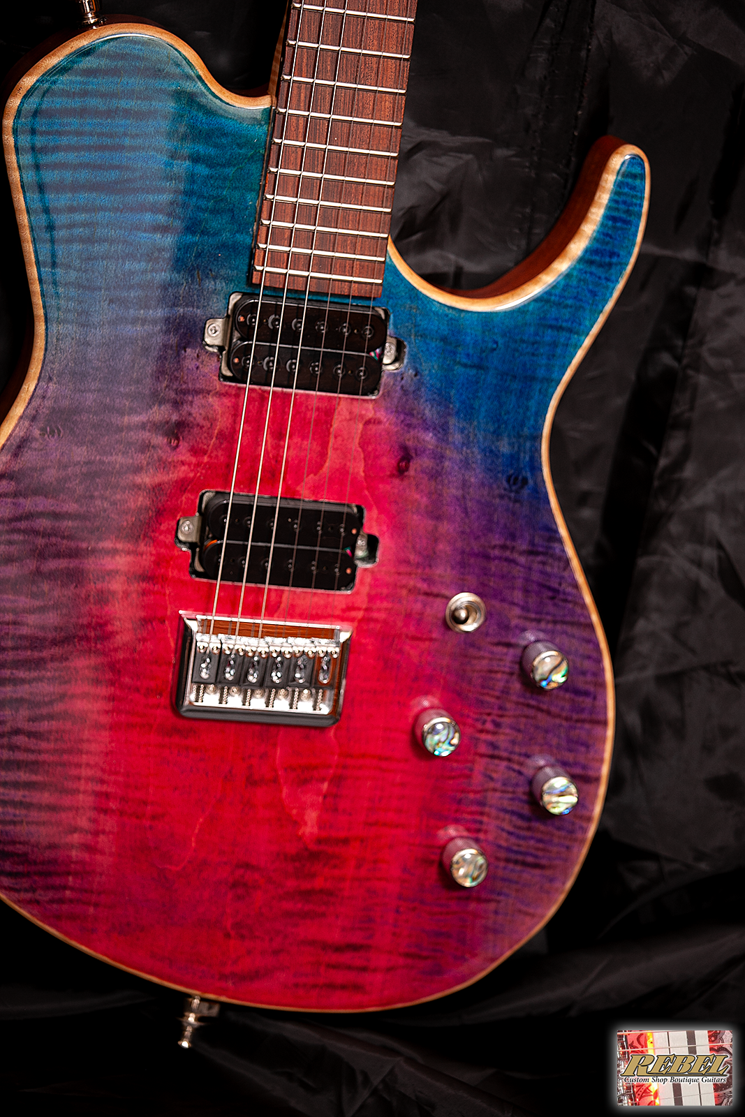 Prometheus Single Cut Away with Exquisite Maple Top and Custom Switching! - Image 4