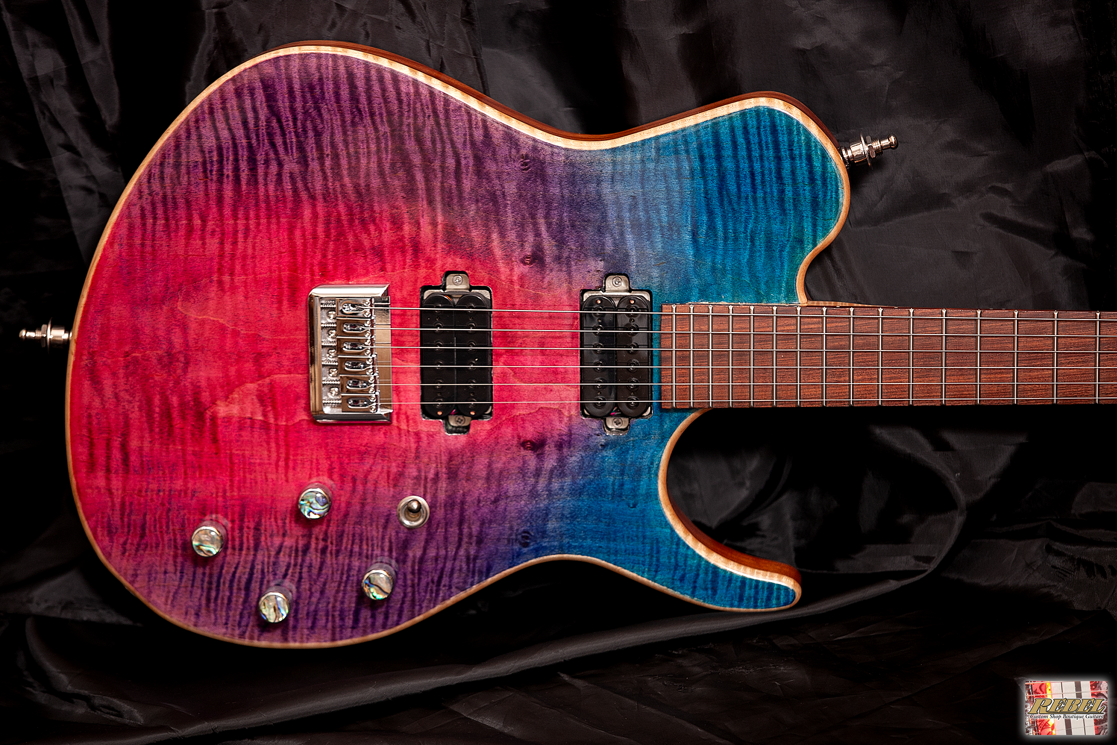 Prometheus Single Cut Away with Exquisite Maple Top and Custom Switching!