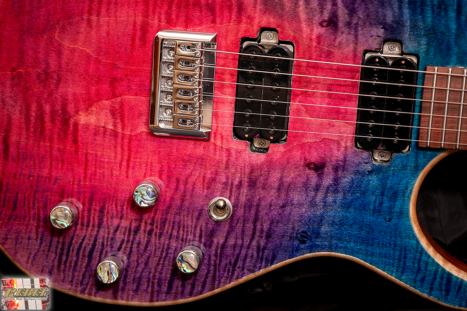 Prometheus Single Cut Away with Exquisite Maple Top and Custom Switching! - Image 12
