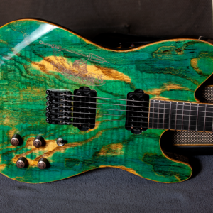 Rebel Custom Guitars' Tele Shaped "Triaina" in Sea Foam Green / Blue with Custom Humbuckers
