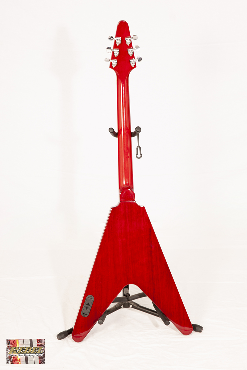 Rebel Custom Guitars V90 Hybrid Electric Guitar with P-90 Pickups by Dominger 2017 Cherry Red - Image 3